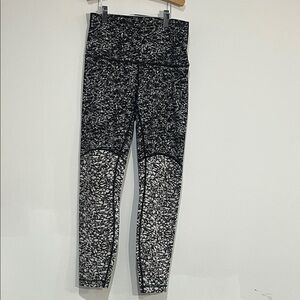 lululemon athletica Black & White Patterned High-Waist Leggings